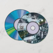 レトロブルーミュージックプロデューサーCD DJ名刺 招待状 (正面/裏面)