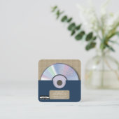 レトロブルーミュージックプロデューサーCD DJ スクエア名刺 (スタンド正面)