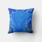 レトロブルーレオパード印刷スキン クッション (裏面)