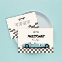 レトロブルーレースカーヴィンテージボーイバースデーパーティー