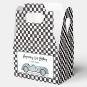 レトロブルーレースカー2速い男の子2nd誕生日 フェイバーボックス (オープン)