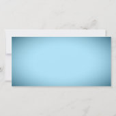 レトロブルーヴィネット写真コラージフィルムストリップ セーブザデート (裏面)