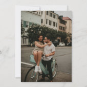 レトロブルー手書きお洒落結婚ズ 招待状 (裏面)