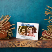 レトロブルー最高のフレンズキープサケ フォトプラーク (側面)