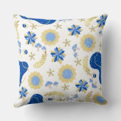 レトロブルー装飾用クッション クッション (裏面)