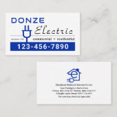 レトロブルー電気プラグ 名刺 (正面/裏面)