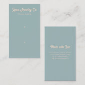 レトロブルー2ピンジュエリー名刺 名刺 (正面/裏面)