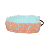 レトロブルー&グリーンつる植物オンオレンジフローラルパターン アスレチックヘッドバンド (右)