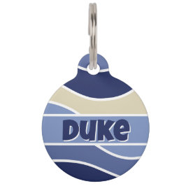 レトロブルー ペット　ネームタグ