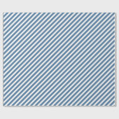 レトロブルー&ホワイトストライプのラッピング紙 ラッピングペーパー (フラット)