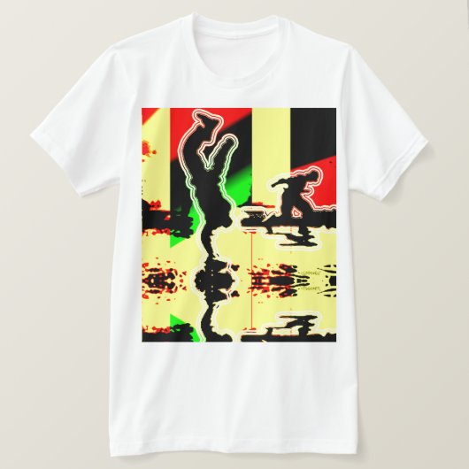 レトロブレイクダンスハンドスタンド Tシャツ (デザイン正面)