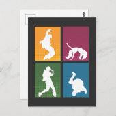 レトロブレイクダンスヒップホップダンサー ポストカード (正面/裏面)