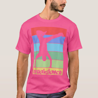 レトロブレイクダンスBボーイダンスブレイクダンスヒップホップ Tシャツ