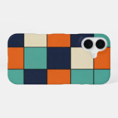 レトロブロックグリッド iPhone 16ケース (裏面横)
