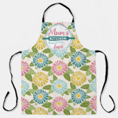 レトロブロックプリントデイジー エプロン (正面)