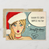 レトロブロンドinサンタハットユーモアID558 シーズンカード (正面/裏面)