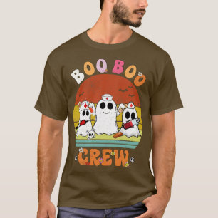 レトロブーナースクルー幽霊面白いハロウィーンCos Tシャツ