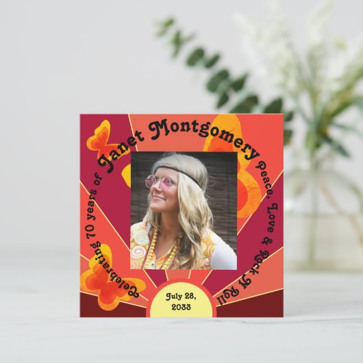 レトロブーマーヒッピーサンライズフォト誕生日 (スタンド正面)