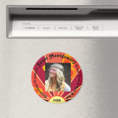 レトロブーマーヒッピーサンライズフォト誕生日 マグネット (インサイチュ (食洗機))