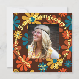 レトロブーマーフラワーパワーフォト誕生日