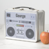 レトロブームボックスカセットプレーヤー メタルランチボックス (インサイチュ)