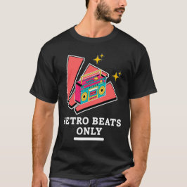 レトロブームボックス 80年代 90年代 ビンテージ ミュージックビート Tシャツ