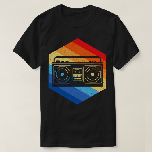 レトロブームボックス Tシャツ (デザイン正面)