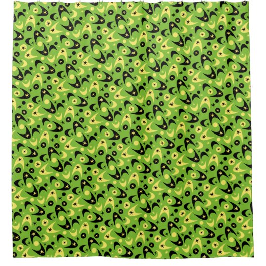 レトロブーメラングス シャワーカーテン (正面)