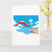 レトロブーメランスポーツファンブーメラン カード (黄色い花)