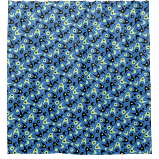 レトロブーメランズ シャワーカーテン (正面)