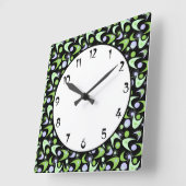 レトロブーメランズ スクエア壁時計 (傾斜)