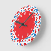 レトロブーメランズ ラウンド壁時計 (傾斜)