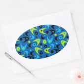 レトロブーメランズ 楕円形シール (封筒)