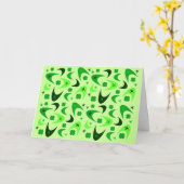 レトロブーメラン&シャムロック カード (黄色い花)