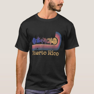 レトロプエルトリコトロピカルフラワーズ80のスタイルサーフ Tシャツ
