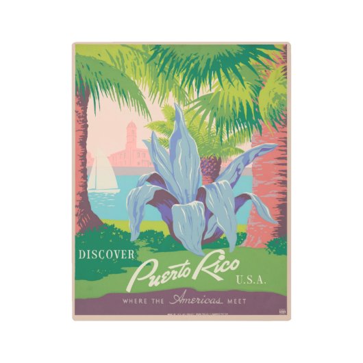 レトロプエルトリコヴィンテージ メタルプリント (正面)
