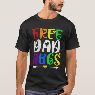 レトロプライドLGBTQメンズフリーパパハグゲイ権利Pr Tシャツ