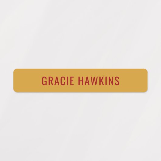 レトロプライマリカラーコード化された子供の防水名 ラベル (デザイン1)