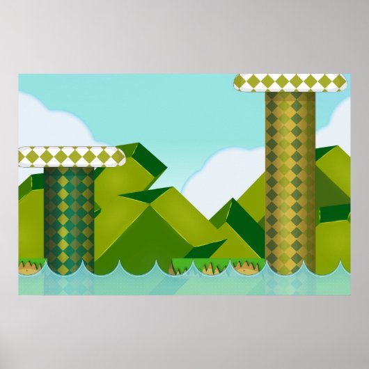 レトロプラットフォームゲーム ポスター (正面)