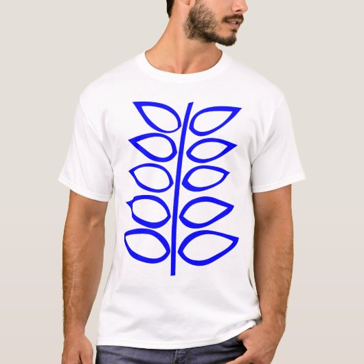 レトロプラント – 青 Tシャツ (正面)