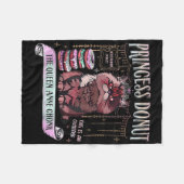 レトロプリンセスドナットダンジョンクローラーカールブックロフ フリースブランケット (正面(横))