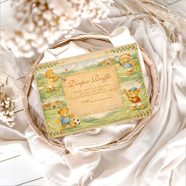 レトロプレイグラウンドテディベアおむつくじ エンクロージャーカード