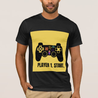 レトロプレイヤー1 スタート ゲーミングコントローラーTシャツ Tシャツ