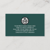 レトロプロフェッショナルホーム電気工事 名刺 (裏面)