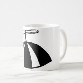 レトロプロペお洒落ラビーニー白黒 コーヒーマグカップ (正面右)