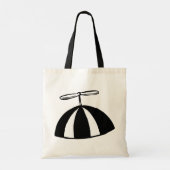 レトロプロペお洒落ラビーニー白黒 トートバッグ (裏面)