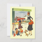 レトロプロモーションまたは新しいジョブパーティの招待状 招待状 (正面)