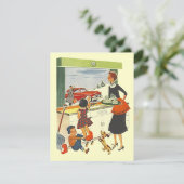 レトロプロモーションまたは新しいジョブパーティの招待状 招待状 (スタンド正面)