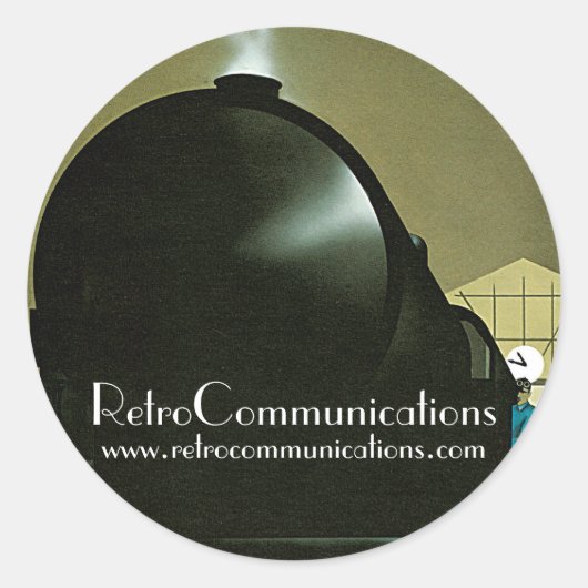 レトロプロモーションステッカー – 電車 ラウンドシール (正面)