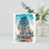 レトロプーケットタイビーチ絵画ズ ポストカード (スタンド正面)